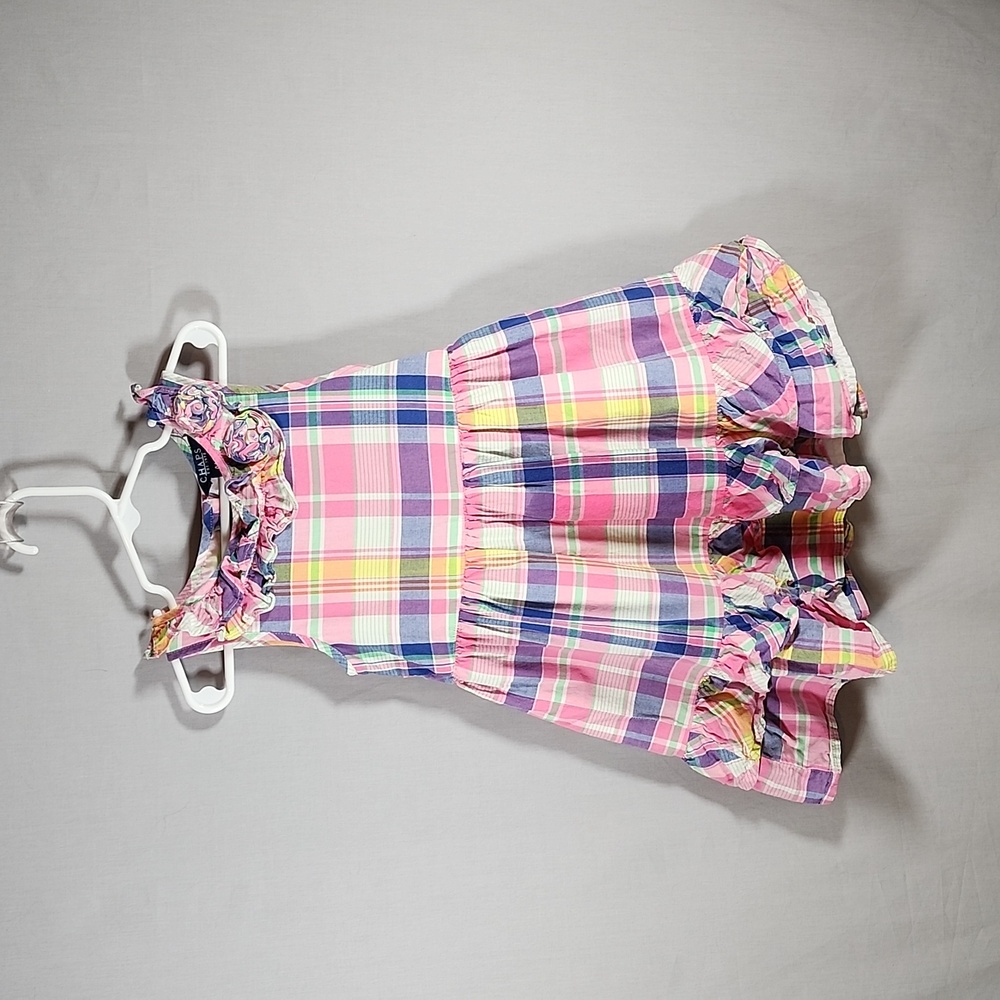 Chaps Plaid Design Girls Dress Size 4/4T